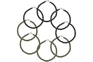 IUFDGHN 8PCS Elastic Boot Bands, Military Boot Straps, Elastic Boot Straps Trouser Twists Leg Ties Blousing Garters with Metal Hooks, for Navy, Army, Air Force, Outdoor Hiking Military (Black & Green)