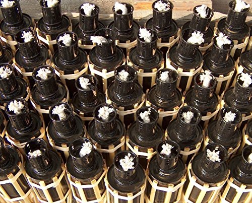 Gartenfackeln Natur- oder Mahagonifarben sowie Fackelöl , versch. Grössen und Mengen hillfield exklusiv (6er-Set Hell ca. 60 cm) - 7