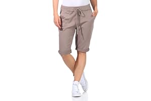 CLEO STYLE Kurze Damen Bermuda, leichte luftige Hose für den Sommer, kurzer Jogger für Freizeit und Strand 1212