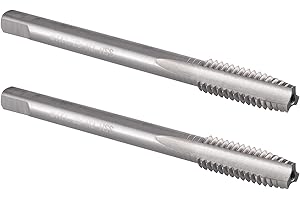 Burkit 2pcs M7 X 1.25 Filettatura Maschio Destro, HSS M7 X 1.25 Dritto scanalato Macchina Maschio