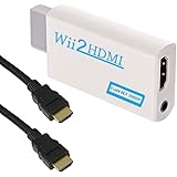GoldOars Adattatore Wii a HDMI da Wii a HDMI Converter Adattatore Convertitore video Full HD 1080P con uscita audio Jack 3,5m