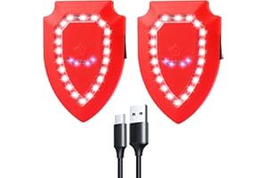 ‎ZLCBBD ZLCBBD Blinklicht Schulranzen-LED USB Blinklicht Kinder Schulranzen Reflektor Sicherheitslicht Geeignet für Schultaschen Rucksäcke Joggen Camping Hundespaziergang Kajakfahren Kleidung Anclipsen 2 in 1