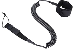NONMON Surfant Leash, Enroulé Sup Leash - Conception - Prime pour pagayer Conseil d'eau Libre (7 mm 10 pi)