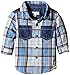 Pumpkin Patch Baby-Boys Denim Panel Shirt, Multicoloured (Classic Cobalt), 12-18 Months