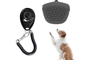 YSDYY 1 bolsa de silicona para aperitivos para perros con 1 clic de entrenamiento para mascotas, bolsa de paseo para perros, bolsa de entrenamiento para mascotas, bolsa de tratamiento, adecuada para