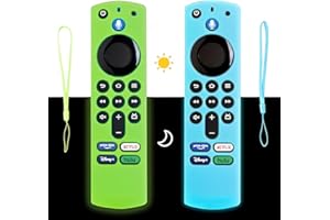 XOXVURI 2 Piezas Funda Mando Fire Tv Stick Funda De Silicona De Mando Distancia Para Stick 4K 3Rd Gen 3Rd Generación Funda Protectora Antideslizante De Mando Distancia (Verde Azul)
