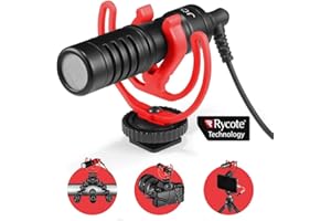 JOBY JB01643-BWW Wavo mobiles Kompaktmikrofon für Kamera-Zubehörschuh mit erschütterungsdämpfender Halterung von Rycote und Fell-Windschutz, für Smartphone, CSC, Camcorder, Mikrofon Handy, YouTube