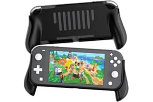 VOVIGGOL Funda Protectora de Mano para Nintendo Switch Lite, Funda Ergonomía para Juegos de Mano Soporte de Agarre Switch Lite, Accesorios compatibles con Nintendo Switch Lite (Negro)