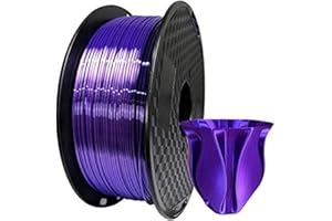 CC3D Silk Purple PLA Filament 1.75mm 1KG 3D Printer Filament 2.2LBS Spool Silky Shiny Metallic Dark Violet 3D Printing Materials