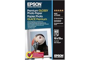 Epson C13S042153 błyszczący papier fotograficzny premium, 100 x 150 mm (40 arkuszy), biały