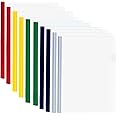 10pcs Clear Report Covers, A4 Sliding Bar Report Covers Files Clip with U-Type Sliding Bar, Transparent Project Presentation Slide Blinder Folders for School Office Documents Classification
