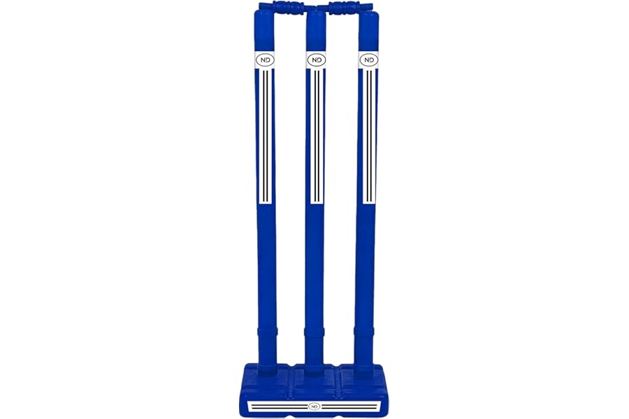 ND Sports Wicket Stumps with Bail – Durable, Lightweight & Portable Cricket Set for All Surfaces | Indoor & Outdoor Use | Includes Mesh Carry Bag