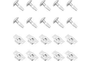 ZEALfix 10 pares de tornillos de sujeción para capó de motor Clips de sujeción de aleación de aluminio compatibles con 206 207 406 407 806 807