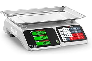 Steinberg Systems Price Calculating Scale Digital SBS-PW-301CB (Weighing range up to 30 kg, Accuracy: 1 g, LCD display, 6 functions, 7 memory spaces, 34.1 x 24.1 cm)