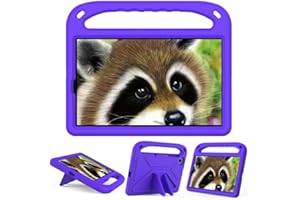 NIKAQUE Étui pour enfants Lenovo Tab M10 HD (2ème génération) 10,1" TB-X306F/TB-X306X, mousse EVA légère résistante aux chocs et durable, housse de tablette avec poignée et support pour enfants, violet