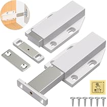 Serrures à Bouton Poussoir Lot De 2 – Alliage Zinc – Pour Meubles, Tiroirs, Caravane, Yacht - 2