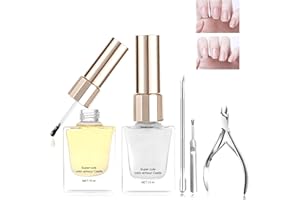 SHOPPGO Cuticole Remover+Olio Cuticole Unghie+Kit Manicure, Ammorbidisce la Cuticola, Rimuove le Cellule Morte, Idrata le Unghie e Promuovere la Crescita Delle Unghie