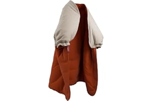 ‎STOOV STOOV Huge Hug³ - Heizdecke - Drahtlos - Infrarot-Wärmetechnik - Pro Batterie mit bis zu 5 Stunden drahtlose Wärme - 135x180 cm - Original Terracotta Orange