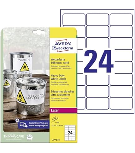 Printation 105 x 148,5 mm Power Labels Haft-PLUS adhésif fort, auto