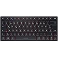 CHERRY KW 9200 MINI, Compact Multi-Device Keyboard for up to 4 Devices, German Layout (QWERTZ), Bluetooth, 2.4 GHz or Cable Connection, Rechargeable, Black