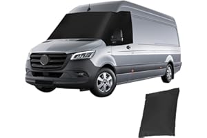 luolety Front Windscreen Wrap Cover for Mercedes Sprinter 2019-2024, 600D Blackout Waterproof Front Window Sunshade Screen Wrap Snow Cover Car Windshield Cover