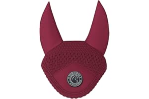 AK RIDING SPORTS AK Bonnet Anti-Mouches pour Chevaux – Oreilles en Lycra Doux, Crochet Serré, Ajustement Confortable – Bonnet Équestre pour Chevaux de Sport AKRS-6069-01 (Bordeaux, Full / (L))