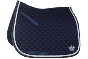 HORZE Sottosella con Bordatura Argentata, Blu, F