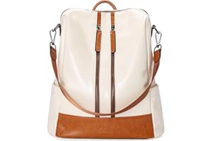 CLUCI Sac à Dos Femme Cuir Sac à Dos Antivol Elegant Sac à Bandoulière Dames Détachable