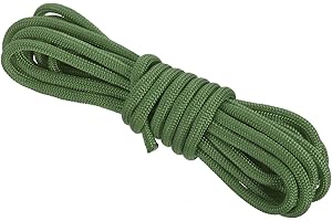 Rebower 550 Paracord Rope 3 m, 4mm Thin Paracord Nylon Cord 7-Strand Core [for Tent Camping Outdoor Gear] - Army Green