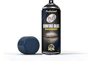 AEROSOLES P&F Cola de Contacto en Spray Profesional – Pegamento Spray Multiusos para Tela, Madera, Goma, Cuero y Plástico - Adhesivo Textil Resistente y Duradero Ideal Reparaciones Rápidas - 500ml