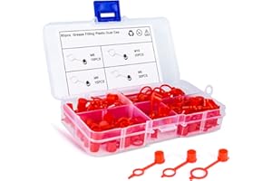 SPDYCESS 80 Stück Kunststoff Schmiernippel Schutzkappen M6 M8 M10 Schmiernippel Staubkappen Set für Auto, Motorrad