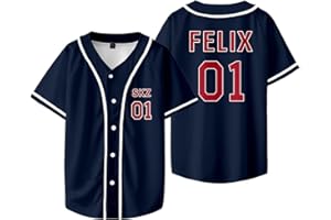 babyhealthy Felix Baseball Jersey Bangchan Chaotic Han in Hyunjin Lee Know Changbin Seungmin Dominate World Tour Merch