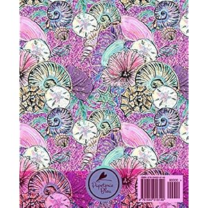 Agenda 2019 Semainier: 19x23cm : Agenda 2019 semainier : coquillages roses et verts violets 6149