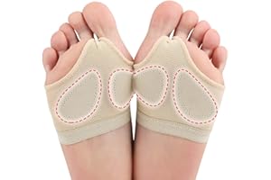 JTKREW 1 Paire de Chaussures Demi Semelle Avant Pied Coussins,String Pied pour Danse,Coussin de Pieds Antidérapant,Protection Pied pour Ballerine Pédilles Jazz Yoga Gym