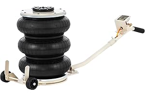 FlowerW Pneumatic Jack 5 Ton/11023 lbs Triple Bag Air Jack Lifting Height 6.5-16Inch Inflatable Car Jack Lifter Pneumatic Air Jack 11023LBS Capacity Extremely Fast Lifting
