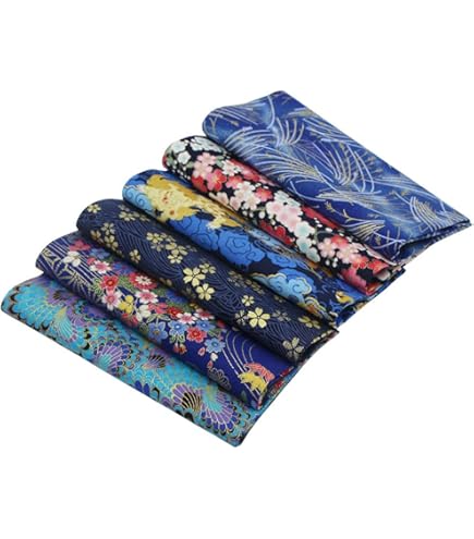 Jukway 8 stuks katoenen stofbundels 50 x 50 cm vierkanten, bedrukte patronen, katoenen stof, patchwork, doe-het-zelf, naaistof voor quilten, decoratie, plakboeken, handwerk, kunst, hobbys