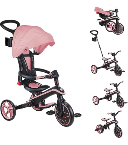 Tricycle explorer 4-en-1 évolutif et pliable rouge bordeaux - Globber Tricycle explorer 4-en-1 évolutif et pliable rouge bordeaux - Globber