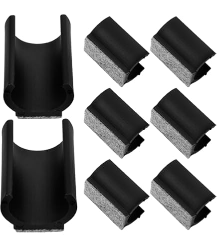 QUARKZMAN 11mm Diamètre. Montage Plastique Meubles Pied Patins X 12PCS Chaise En Forme U Jambe Couverture Protecteurs Pour Tube Insert, [Noir