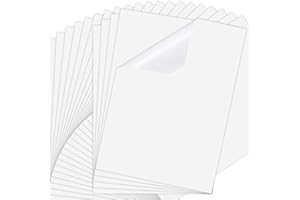LUTER 25 Feuilles 21x29.5cm Autocollant Jet d'encre, Film Transparent Imprimable étiquette en Papier à Séchage Rapide Pour Imprimantes à Laser