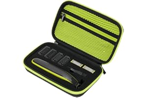 YINKECASE Étui compatible avec tondeuse à barbe électrique One Blade QP2530/30, QP2630/30, QP2520/30, QP2520/65, étui de voyage rigide en EVA pour OneBlade 360 avec éponge, vert One PC