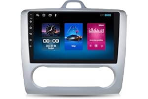OSSURET Navegación de Coche Android 10 Compatible con Bluetooth WiFi Mirror Link Apto para Focus Exi AT 2004 2005 2006 2007 2008 2009 2010 2011