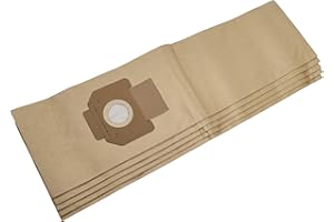 vhbw 5X Staubsaugerbeutel kompatibel mit Kärcher NT 48/1, 82/1, 70/3, NT 72/2, 65/2 Staubsauger - Papier, 84cm x 20cm braun