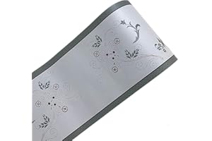 Simplemuji D Grey Vine Self Adhesive Peel and Stick Waterproof Wall Border Easy to Apply Home Decor Bathroom Kitchen 3.94 inch X 32.8 feet