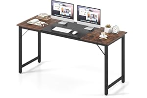 GIANTEX Biurko komputerowe, solidna metalowa rama, stół roboczy, niezawodne prostokątne biurko, styl industrialny do domu, sali konferencyjnej, gabinetu, 160 x 60 x 74 cm