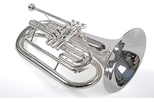 Karl Glaser Marching Bariton in B, Basstrompete, versilbert, Edelstahl Ventile