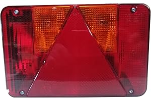 ASPOCK Piloto posterior con triángulo horizontal para remolque, medidas: 216 x 137 mm (IZQUIERDO)