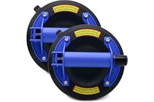 IMETRX Vakuum Saugheber Glasheber Pumpsaugheber Professioneller 8'' Doppelpad (2 Stück/Packung, 110KG/Stück) Für Fliesen-Großformate, Glas und strukturierte Untergründe