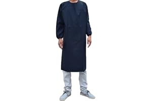 UE STORE Adults Long Sleeve Cooking Kitchen Apron Waterproof Butcher Artist Apron