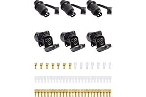 SPARKMOTO 3 Stück x 3 Polig Traktor Stecker Steckdose 12V 24V, Wasserdicht 3 poliger stecker 12v Traktor und 3 polige Steckdose,Traktor 3 poliger Stecker und 3 polige Traktor Steckdose(3 Stück)