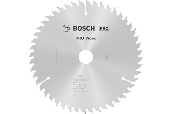 Bosch 1x Lame de scie circulaire PRO Wood pour scies circulaires portatives filaires (pour Bois résineux, Bois dur, Ø mm, Professional Accessoire Scie circulaire portative)